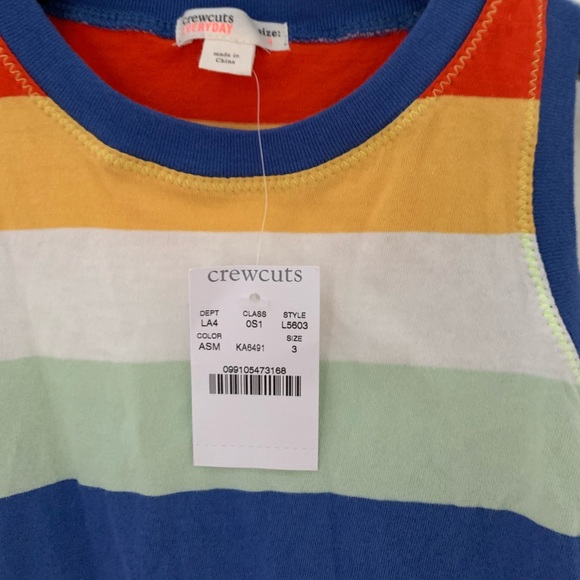J.Crew Girls' tank dress in rugby rainbow stripe - Picture 3 of 3